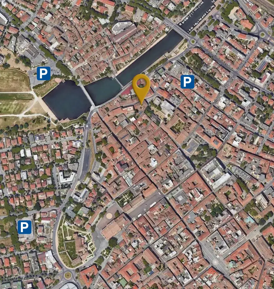 Piantina di Rimini con la posizione del Residence Room Apartments Ca’ Moro